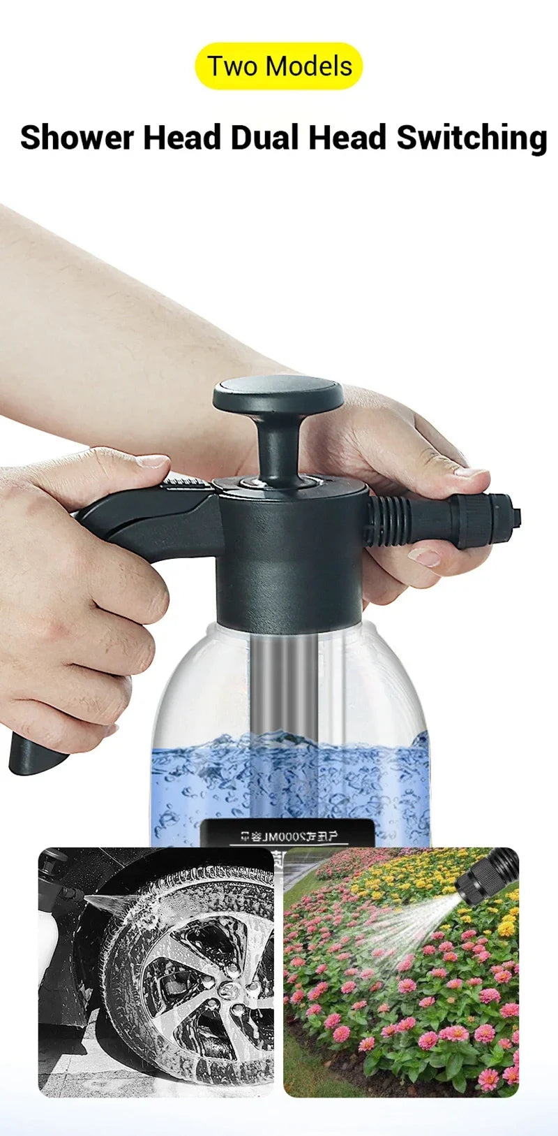 Pulverizador de espuma com bomba manual 2l